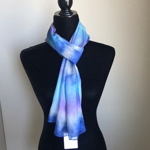 Galitzine Blue/Purple Ombre TieDyeDesign Scarf